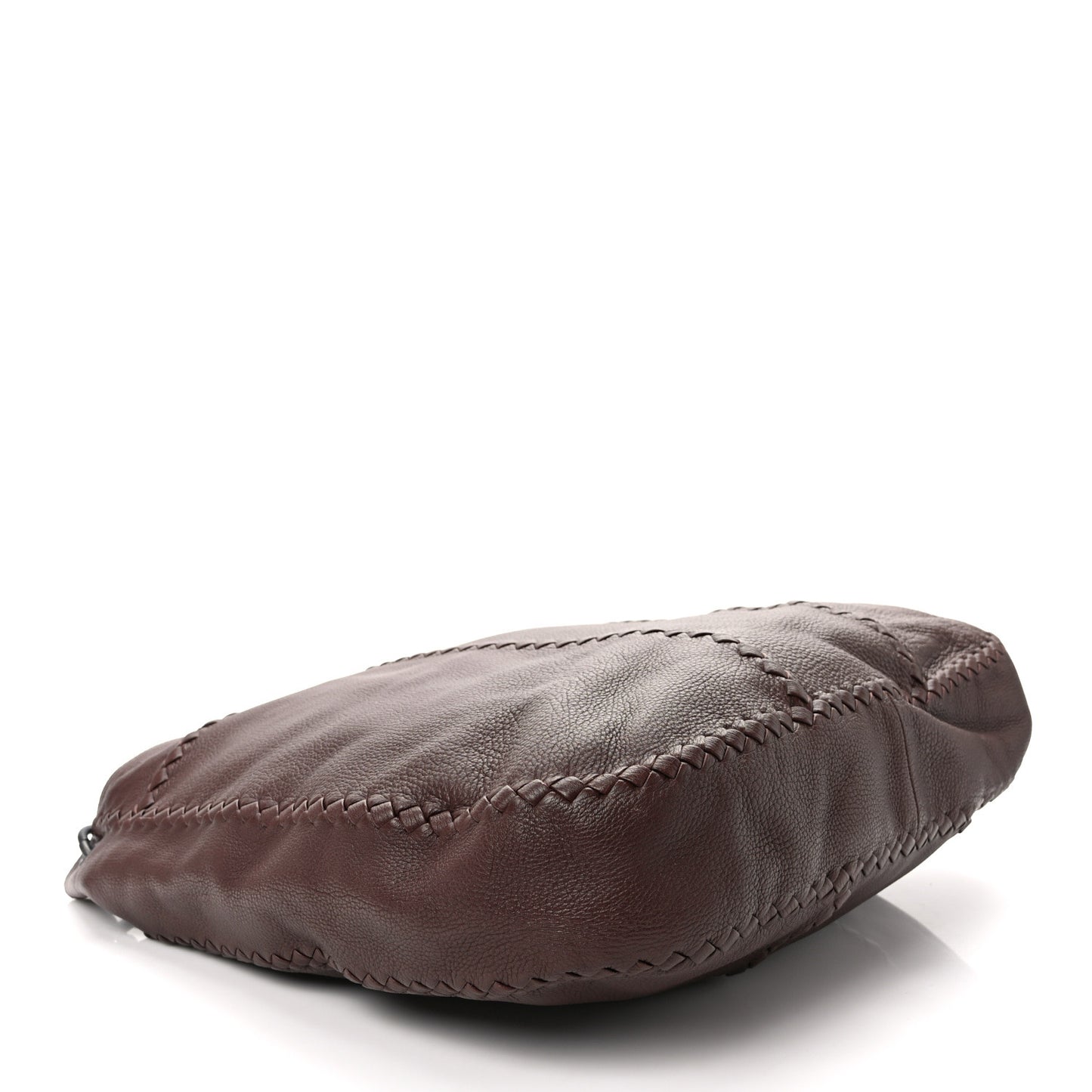 Washed Cervo Deerskin Large Hobo Truffle