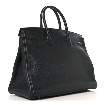 Hermes Taurillon Clemence Birkin 35 Black 3 of 13