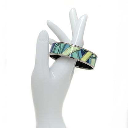 Hermes Enamel Printed Wide Cavalcadour Bracelet 65 2 of 5