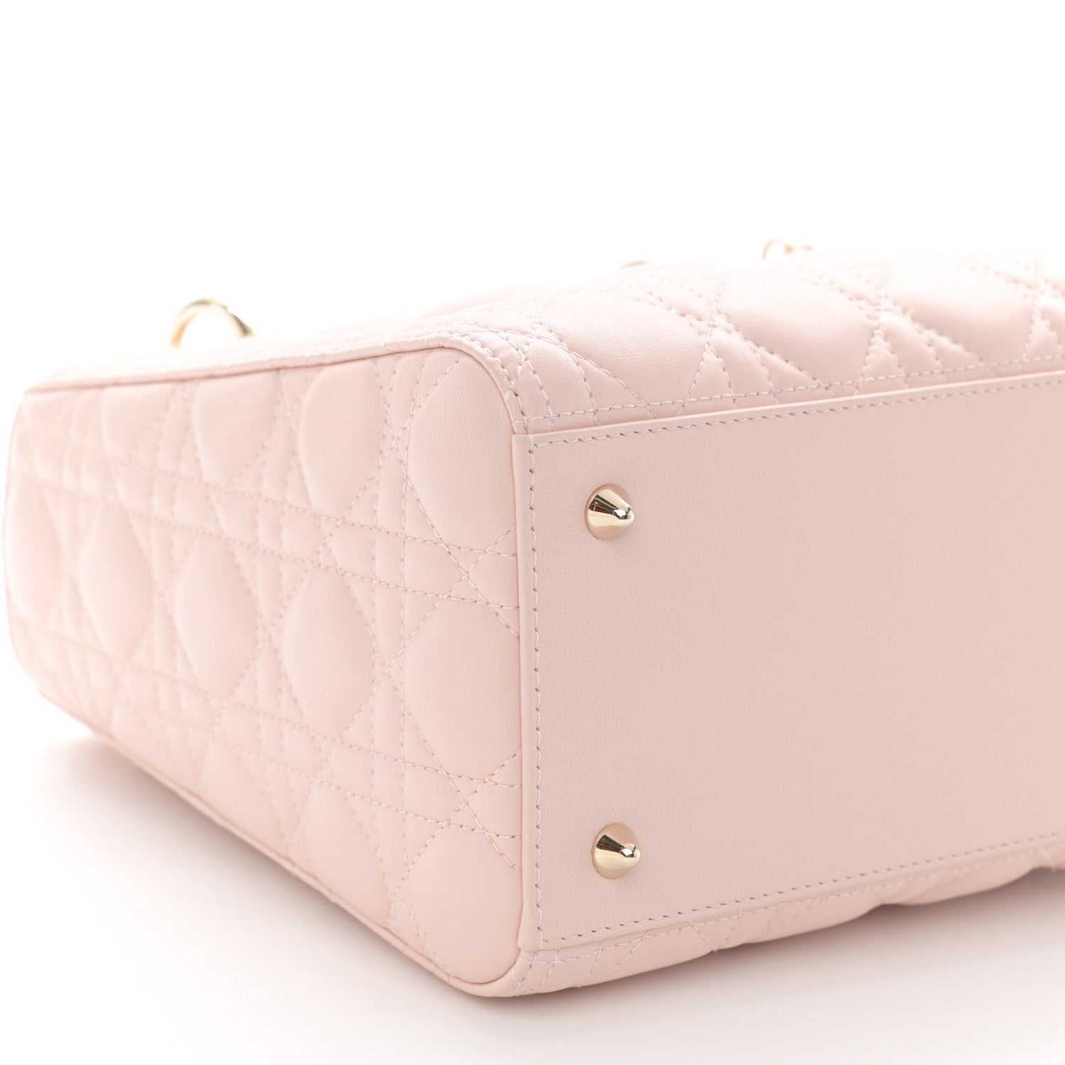 Christian Dior Lambskin Cannage Medium Lady Dior Light Pink 9 of 11