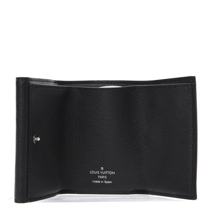 Louis Vuitton Calfskin Lockmini Wallet Black 5 of 6