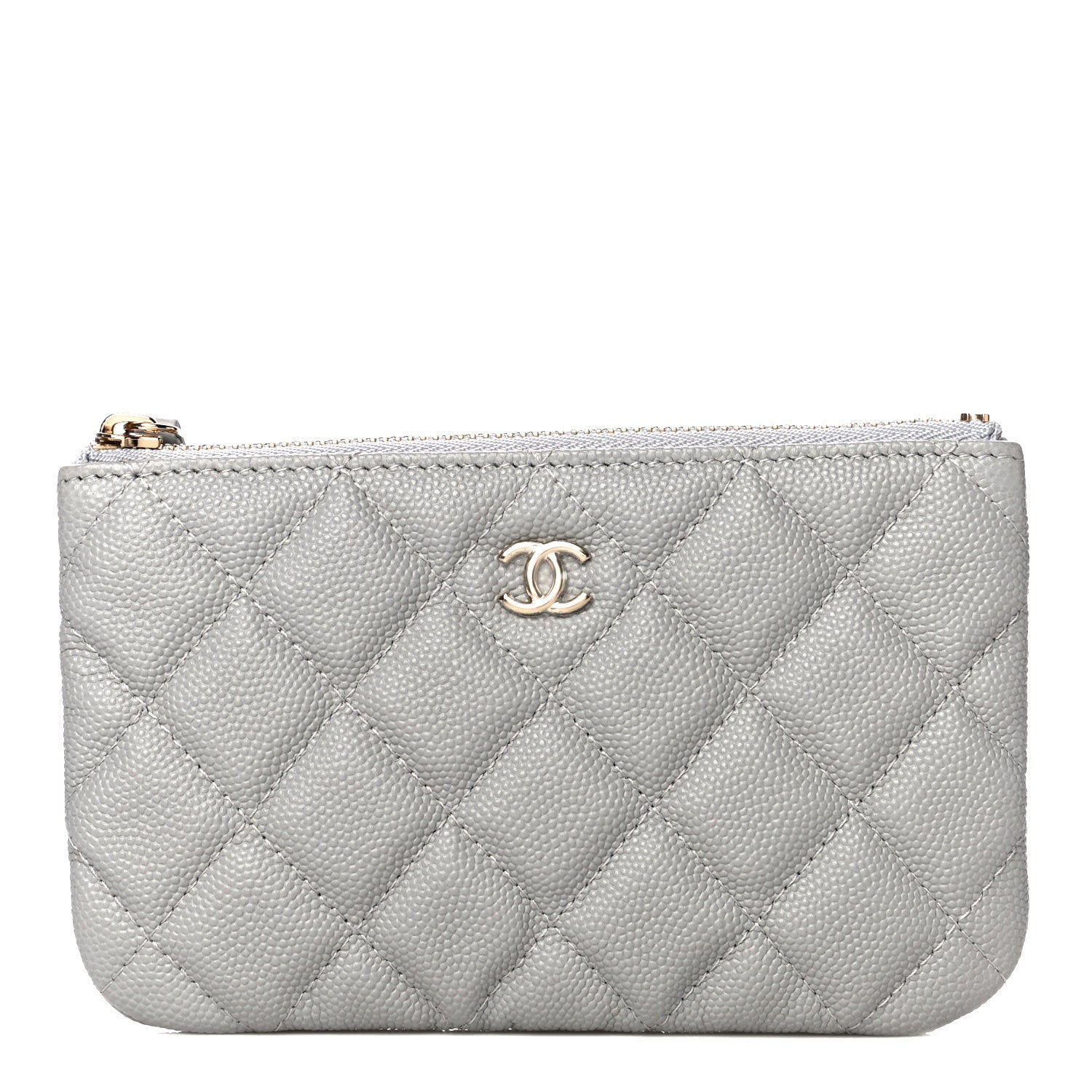 Chanel Caviar Quilted Small Cosmetic Case Grey 1 of 11