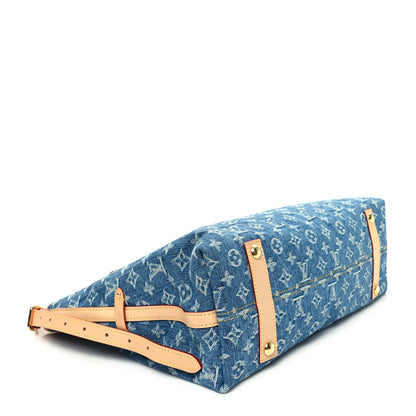 Louis Vuitton Monogram Denim CarryAll MM Blue 4 of 11