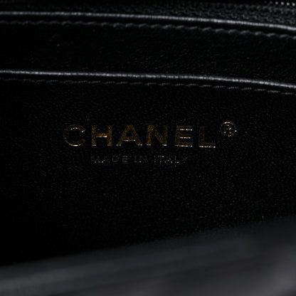 Chanel Lambskin Quilted Mini Crystal Top Handle Rectangular Flap Black 6 of 12