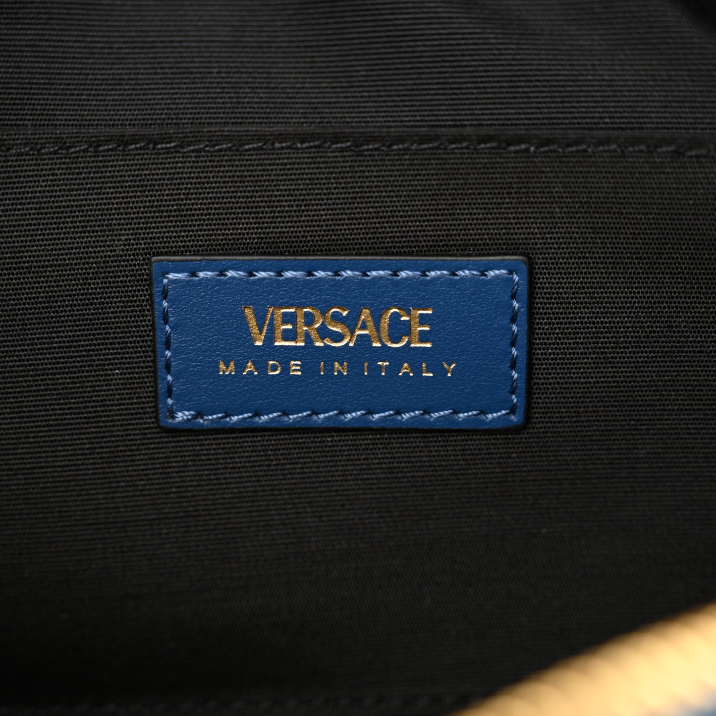 Denim Quilted La Medusa Camera Bag Blue