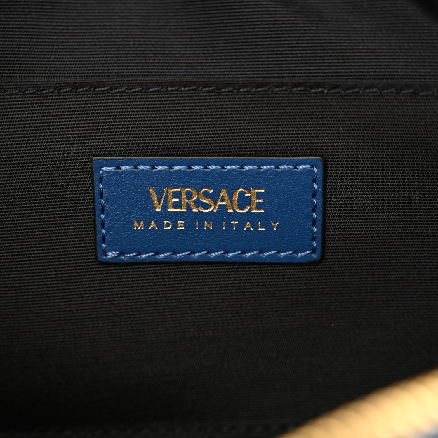 Versace Denim Quilted La Medusa Camera Bag Blue 6 of 9