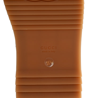 Gucci Canvas GG Monogram Angelina Platform Slide Sandals 36.5 Beige Ruggine 6 of 10