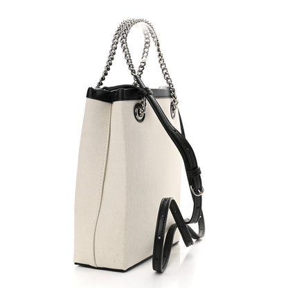 Balenciaga Canvas Calfskin Duty Free Phone Holder Bag Natural Black 3 of 11