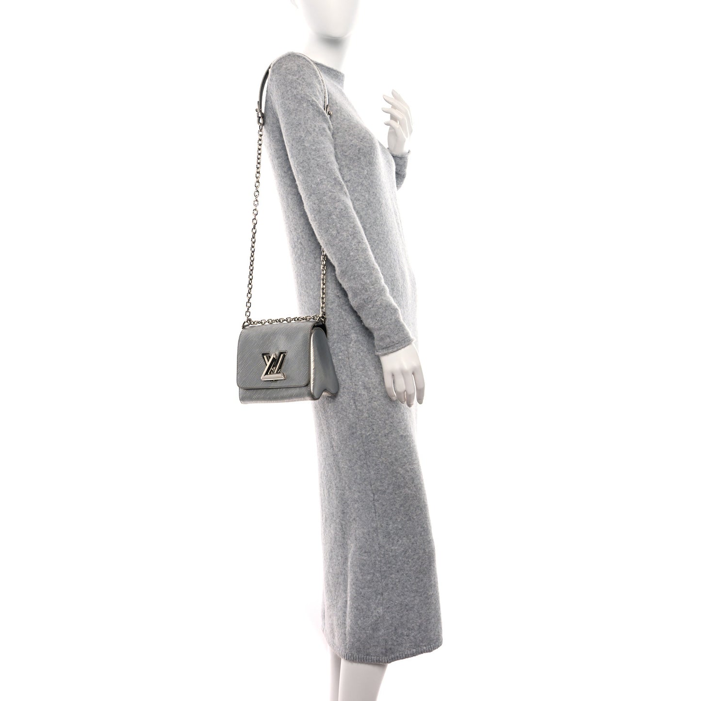 Epi Twist Shoulder Bag PM Argent