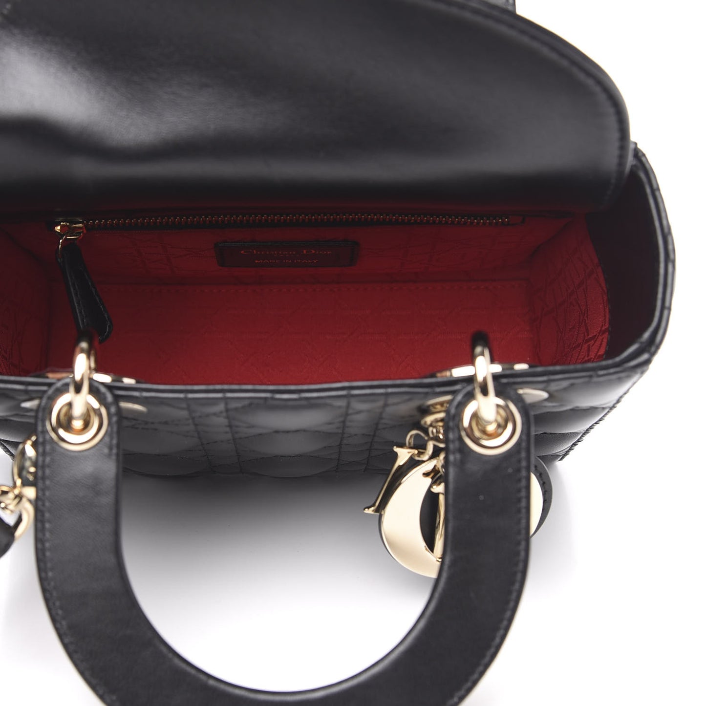 Lambskin Cannage Small My ABCDior Lady Dior Black