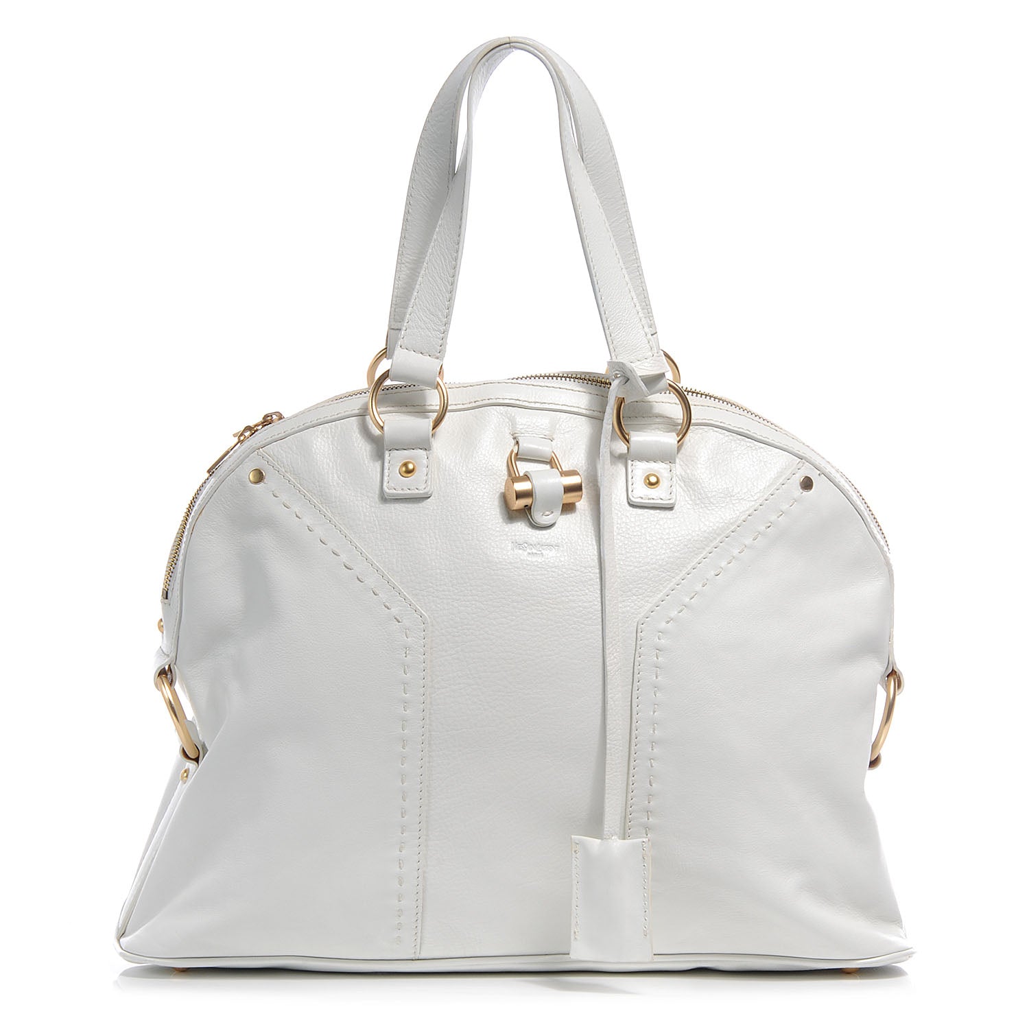 Saint Laurent Leather Large Muse Ivory 1 of 8