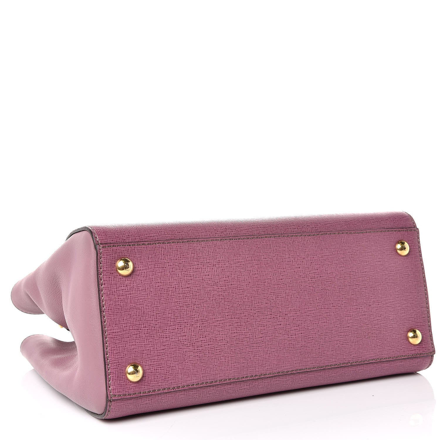 Fendi Vitello Elite Flamingo Petite 2Jours Tote Lilla Glicine 4 of 9