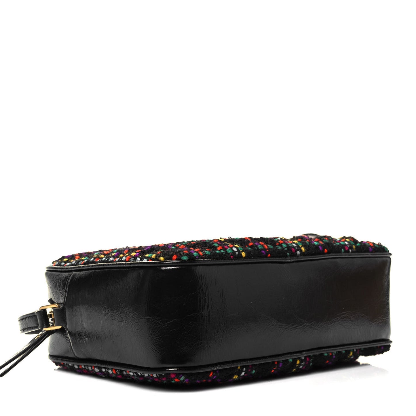 Tweed Calfskin Monogram Lou Camera Bag Black