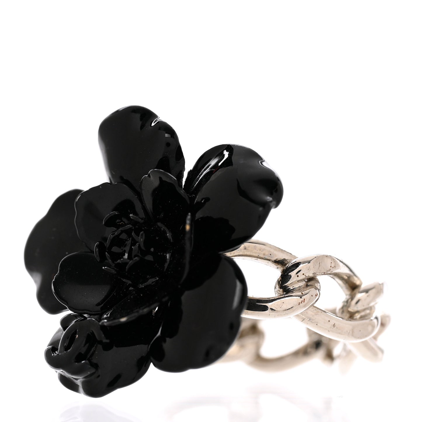Palladium Resin CC Camellia Ring 7.5 Black