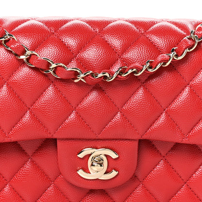 Chanel Caviar Quilted Small Double Flap Red 7 of 9