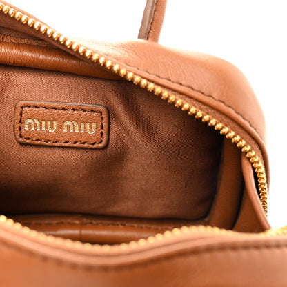 Miu Miu Calfskin Beau Micro Bag Cognac 6 of 9