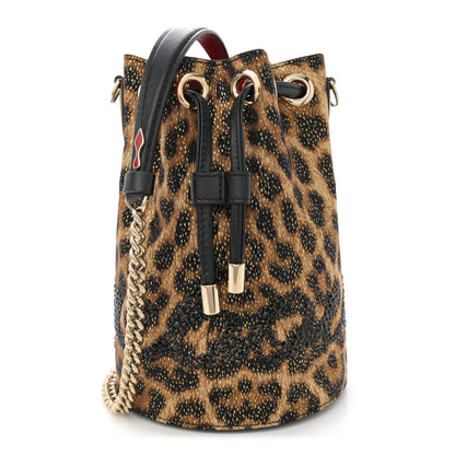 Christian Louboutin Leopard Print Marie Jane Bucket Brown 1 of 10