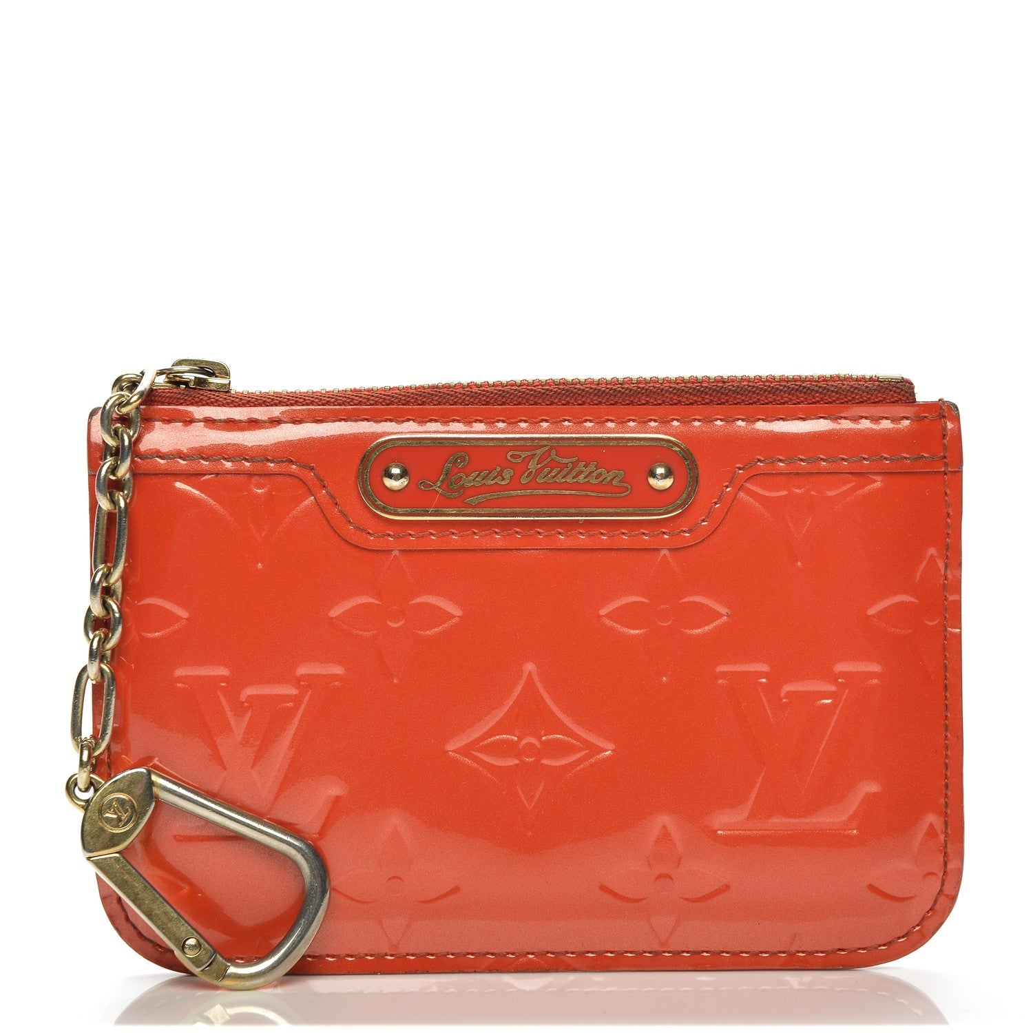 Louis Vuitton Vernis Key Pouch Orange 1 of 8