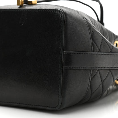 Saint Laurent Lambskin Quilted Small Emmanuelle Bucket Bag Black 9 of 10