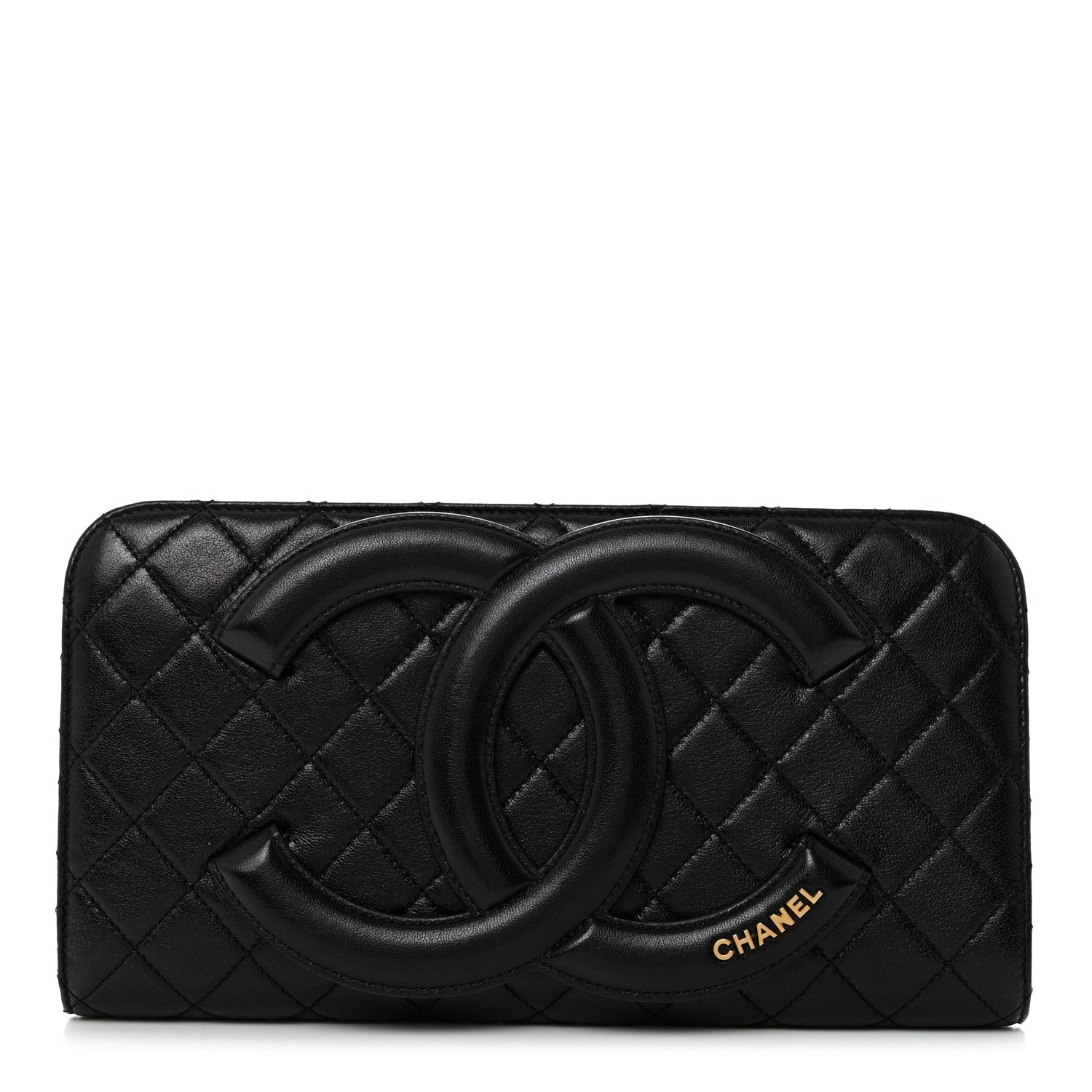 Chanel Lambskin Quilted Coco Midnight Clutch Black 1 of 7