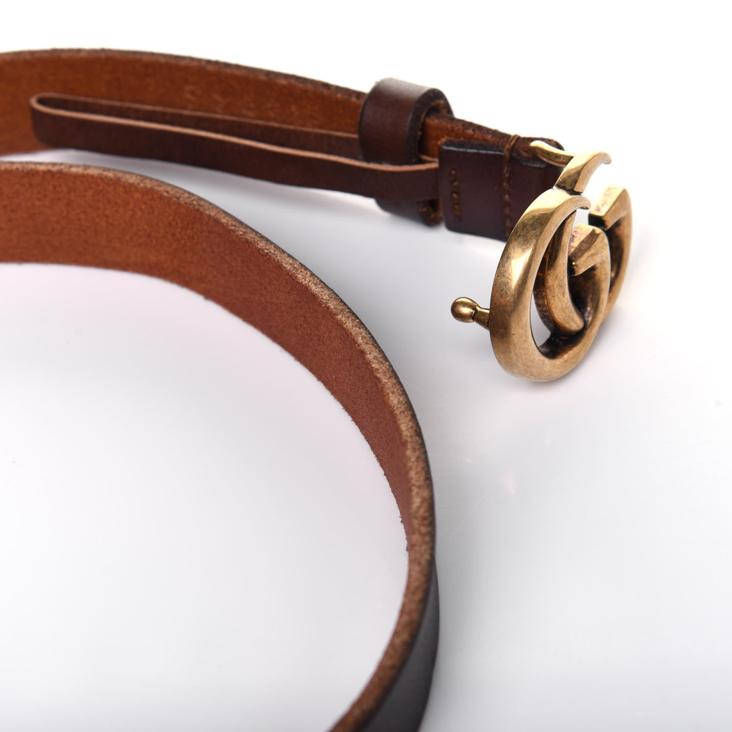 Gucci Faded Calfskin Double G 20mm Belt 70 28 Cuir 8 of 8