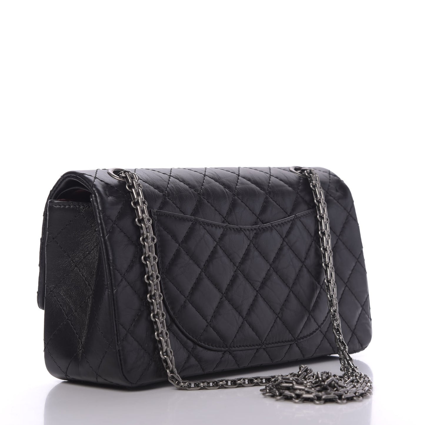 Aged Calfskin Quilted 2.55 Reissue 225 Flap Black