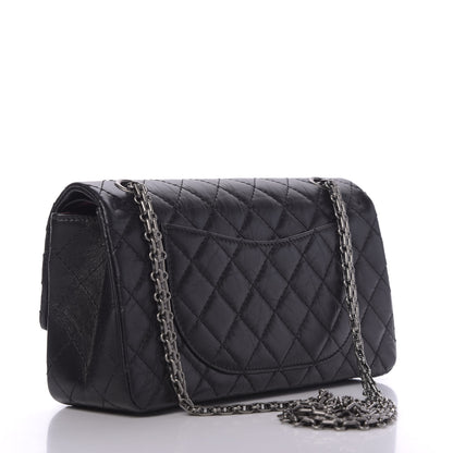 Chanel Aged Calfskin Quilted 2.55 Reissue 225 Flap Black 3 of 11