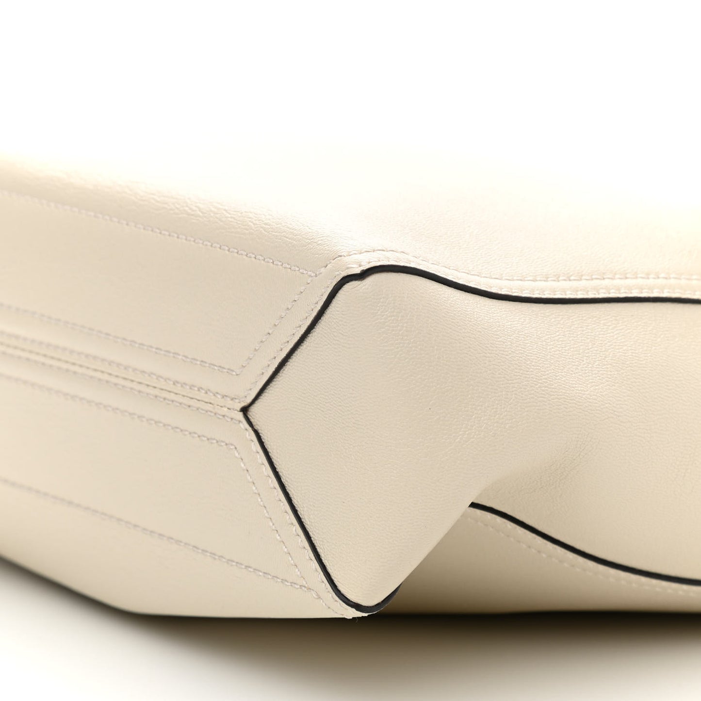 New Sakai Calfskin Lux Small Dahlia Tote Mystic White