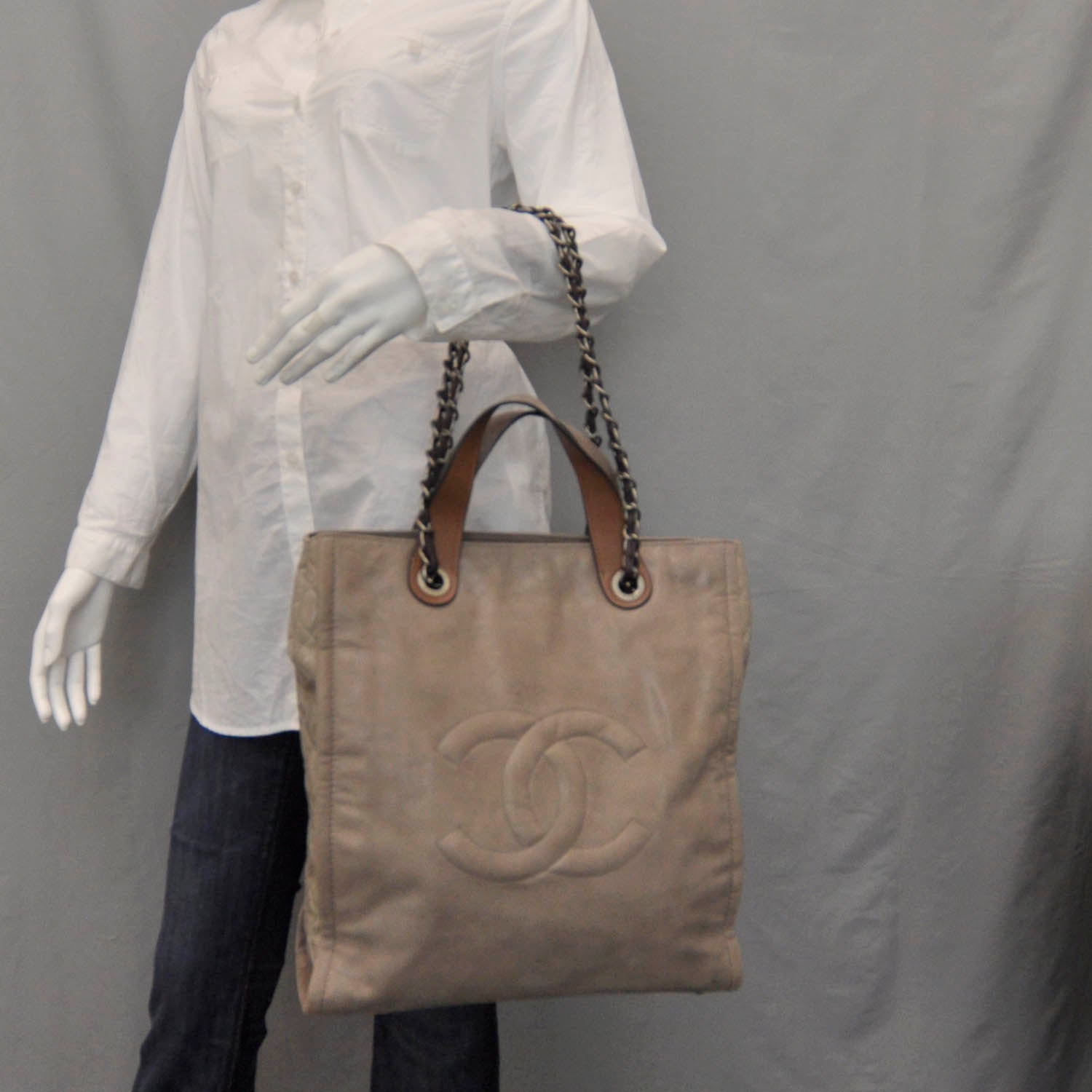 Chanel Leather In The Mix Tall Tote 2 of 7
