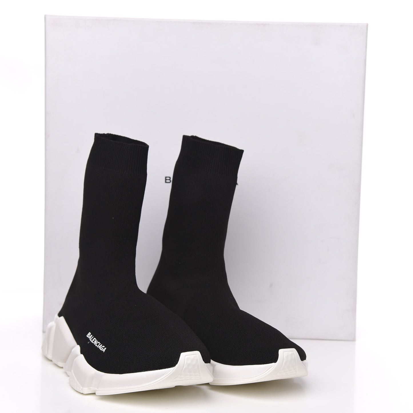 Neoprene Knit Mens Speed Sock Sneakers 39 Black White