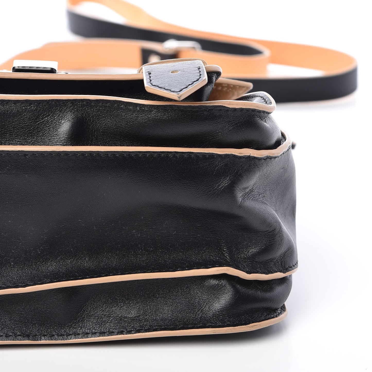 Calfskin Mini PS1 Pouch Messenger Black