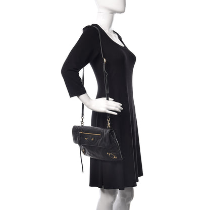 Balenciaga Agneau Classic Hardware Envelope Clutch Black 2 of 10
