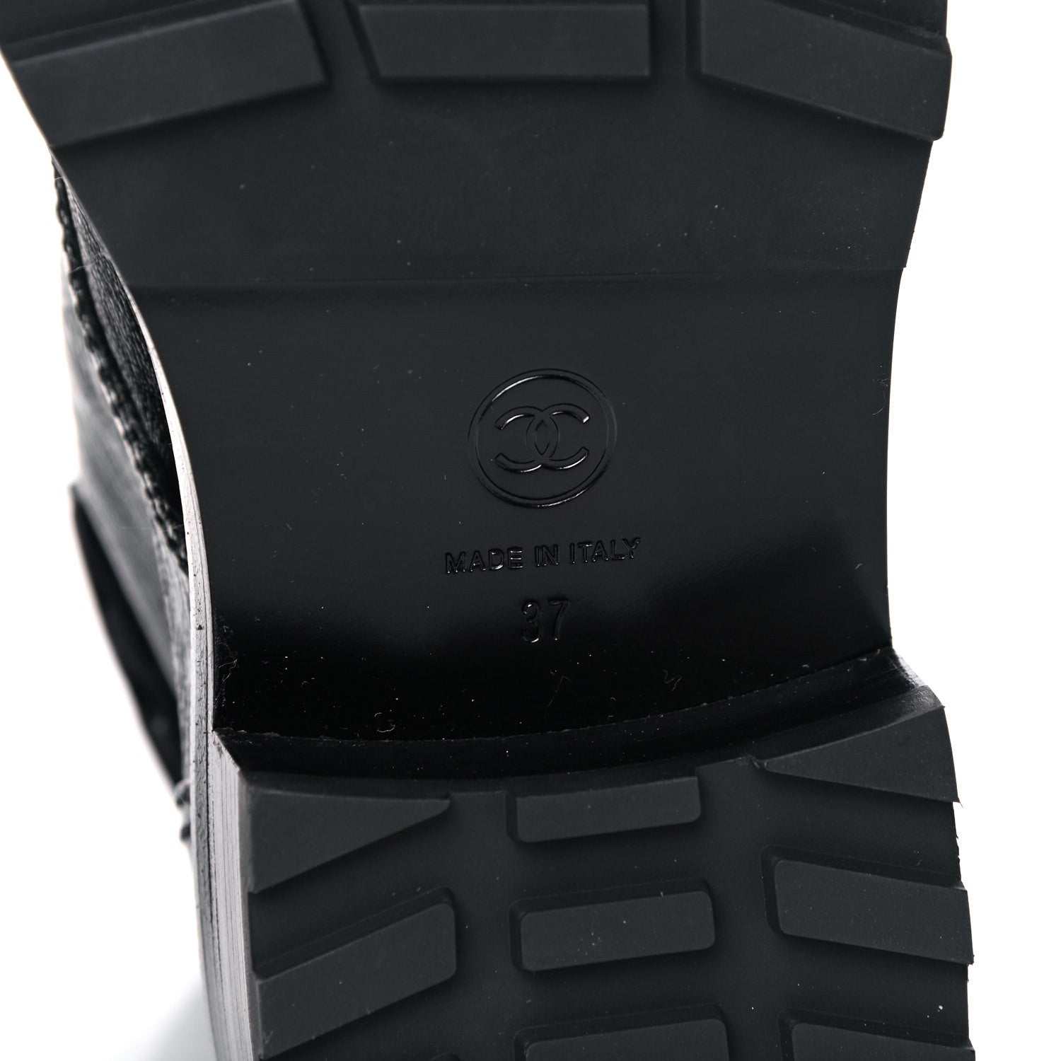 Chanel Shiny Calfskin Velvet Pearl Combat Short Boots 37 Black 6 of 13