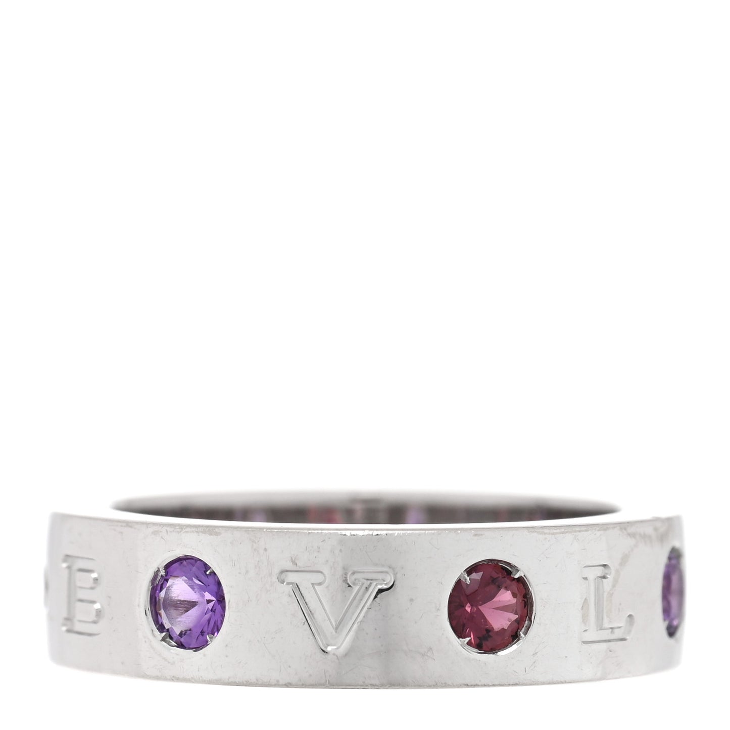 18K White Gold Diamond Pink Tourmaline Amethyst Roman Sorbets Ring 52 6