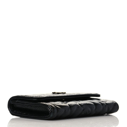 Chanel Caviar Camellia Embossed Card Holder Wallet Black 4 of 8