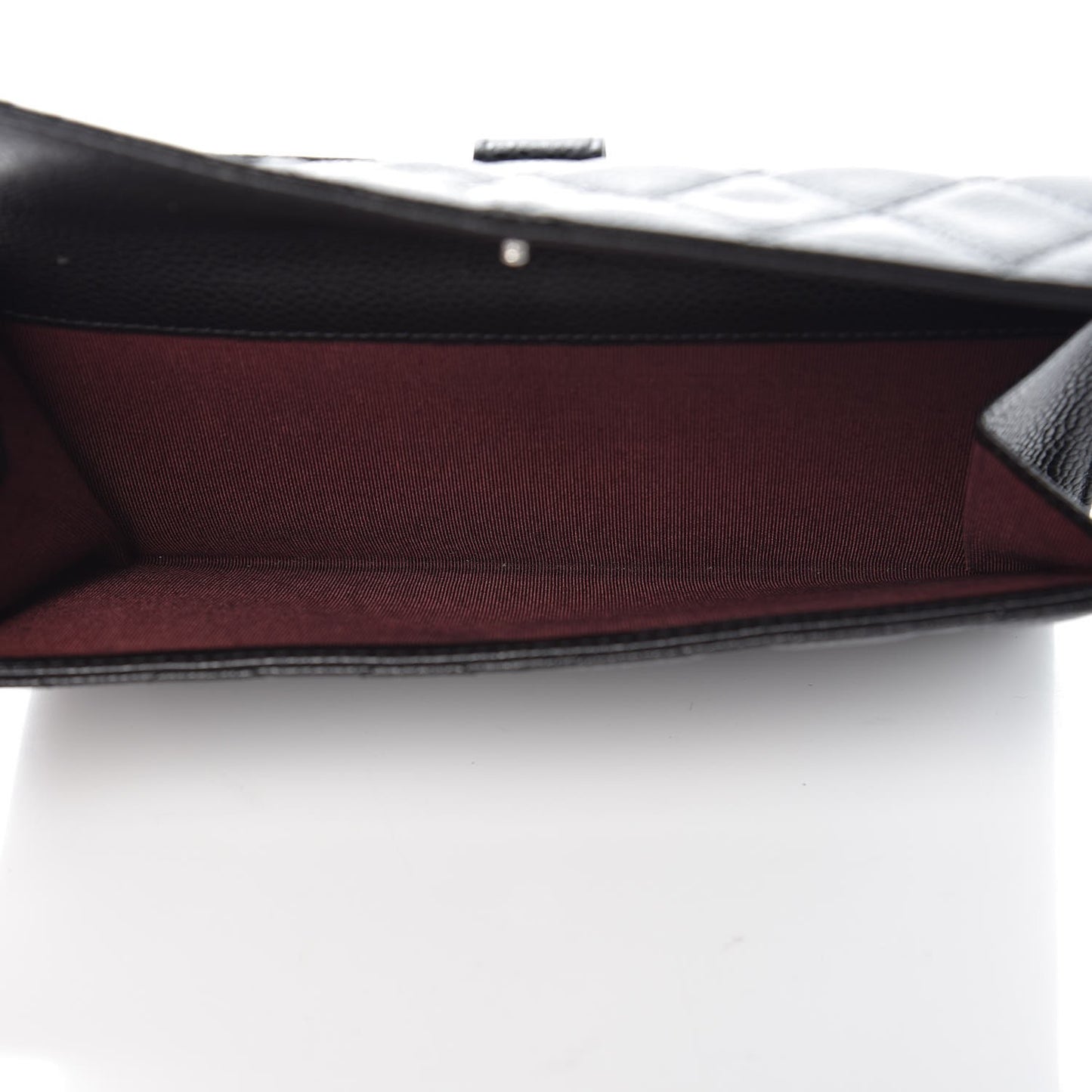 Caviar Quilted CC Long Double Wallet Black