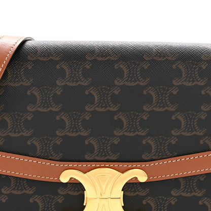 Celine Calfskin Triomphe Canvas Teen Triomphe Bag Tan 9 of 13