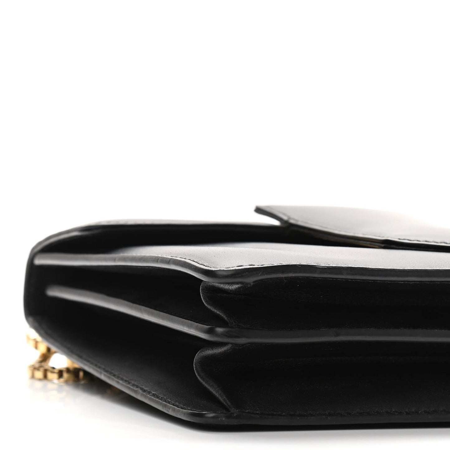 Calfskin Thalia Flap Shoulder Bag Black