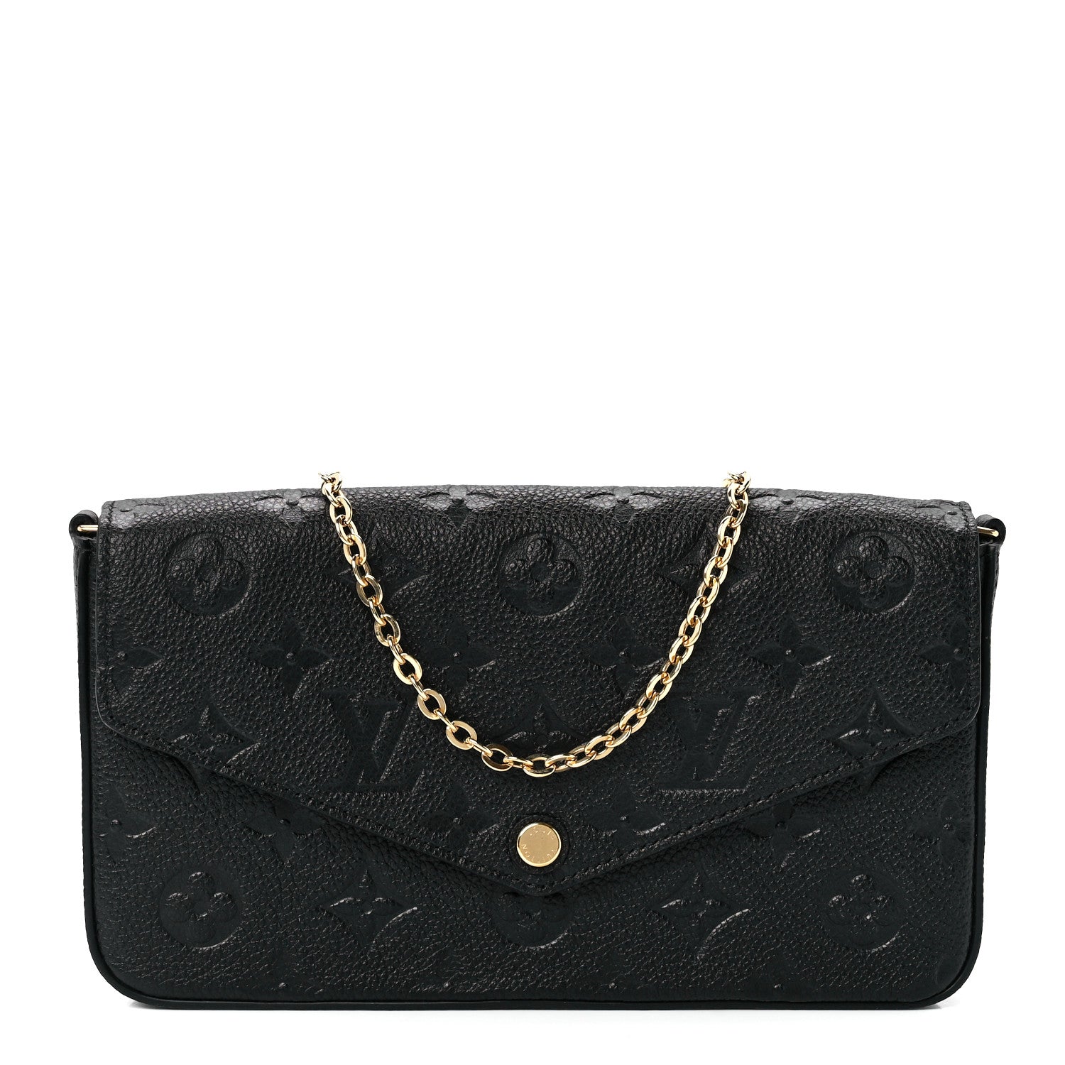 Louis Vuitton Empreinte Pochette Felicie Chain Wallet Black 3 of 13