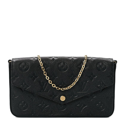 Louis Vuitton Empreinte Pochette Felicie Chain Wallet Black 3 of 13
