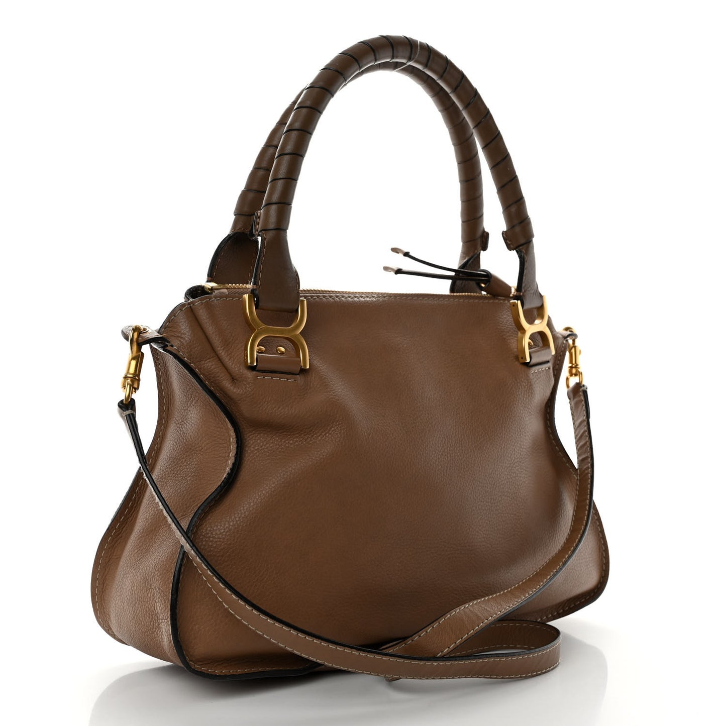 Calfskin Medium Marcie Satchel Nut
