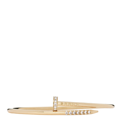 Cartier 18K Yellow Gold Diamond Small Juste Un Clou Reverse Set Bracelet 1 of 5