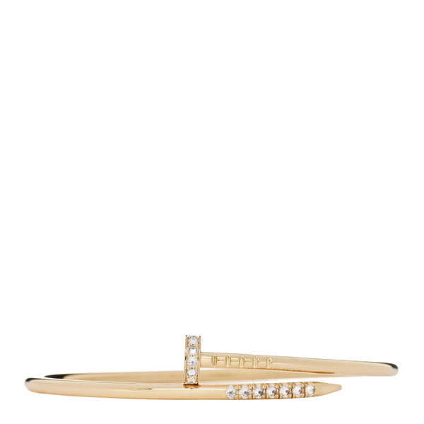 Cartier 18K Yellow Gold Diamond Small Juste Un Clou Reverse Set