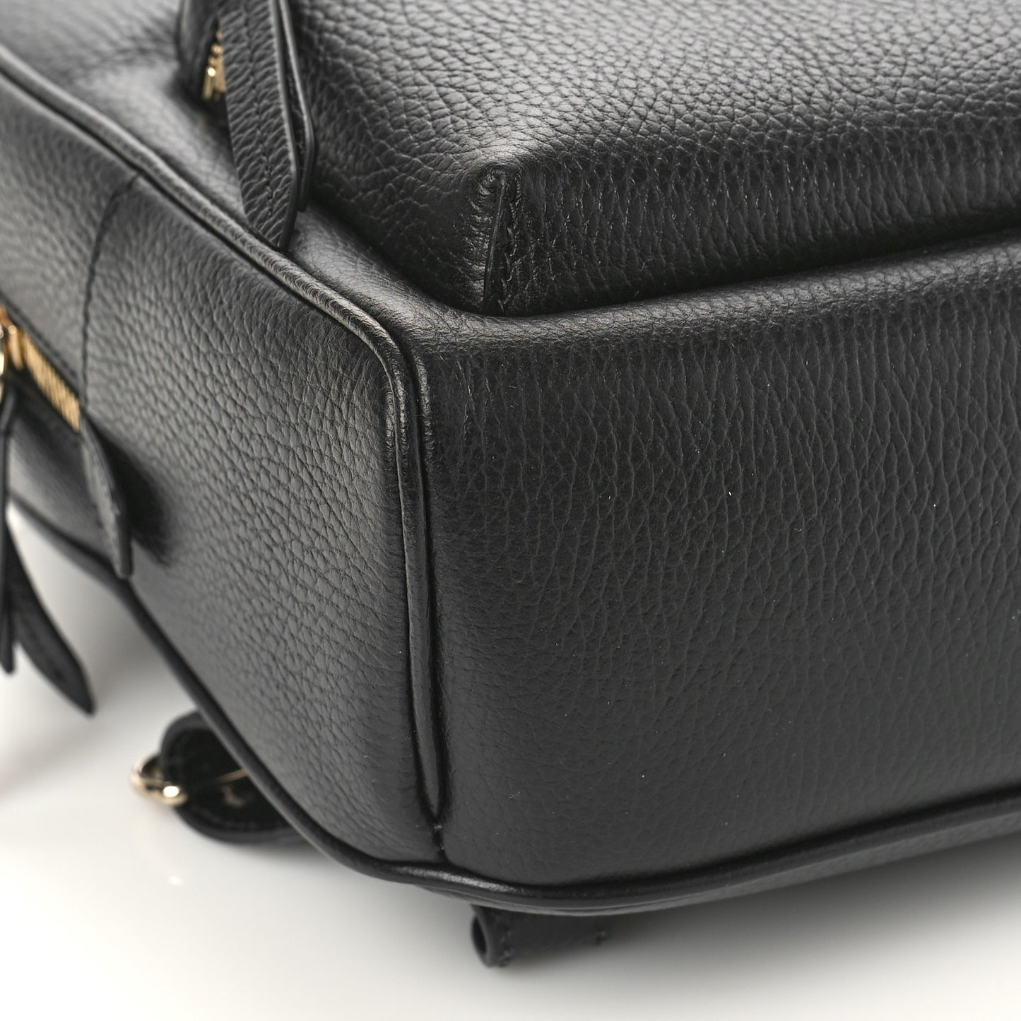 Pebbled Calfskin Soho Chain Backpack Black