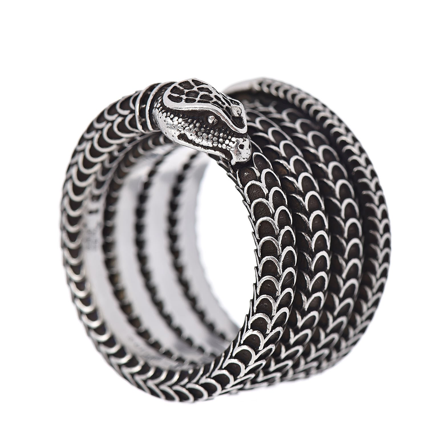 Gucci Sterling Silver Garden Snake Wrap Ring 62 10 4 of 6