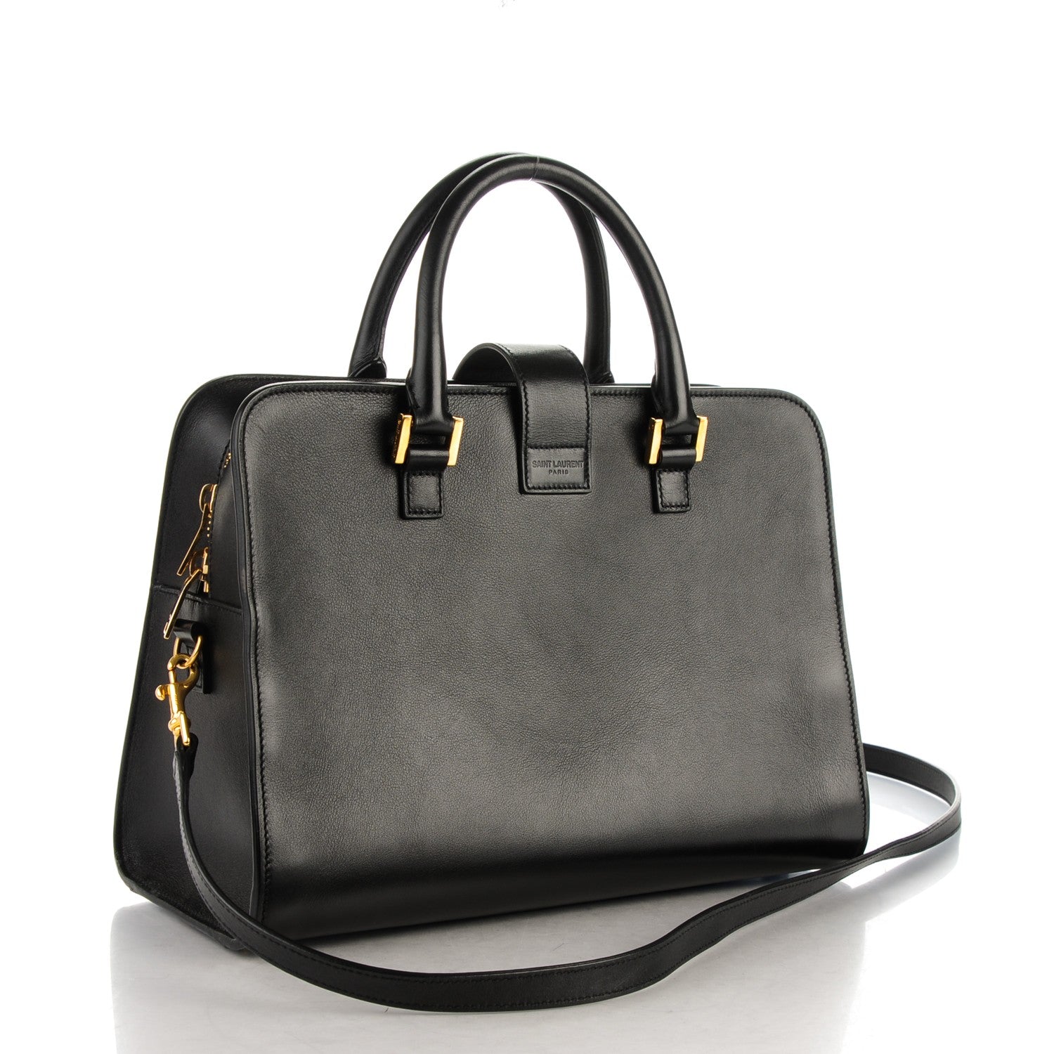 Saint Laurent Calfskin Small Monogram Cabas Black 3 of 9