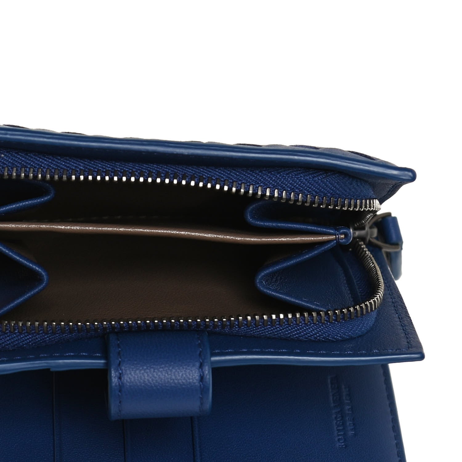 Bottega Veneta Nappa Intrecciato Mini Wallet Blue 6 of 11