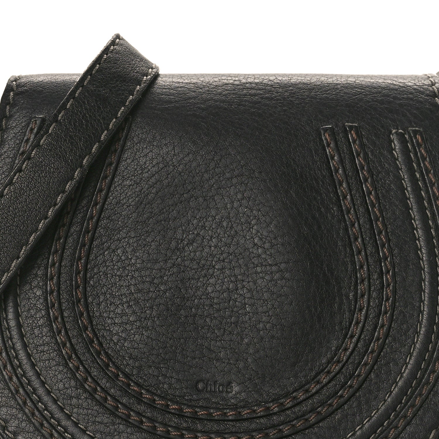 Chloe Calfskin Mini Marcie Round Crossbody Bag Black 7 of 18