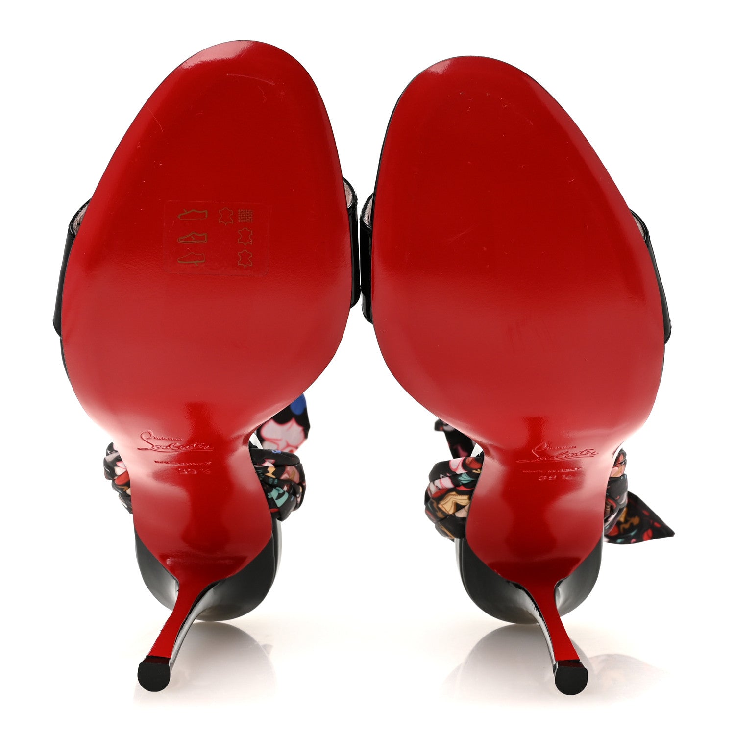 Christian Louboutin Patent Satin Fetish Du Desert 100 Sandal 39.5 Black 39.5 Black 6 of 9