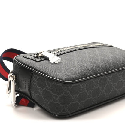 Gucci Soft GG Supreme Monogram Web Belt Bag Black Grey 8 of 9